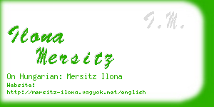 ilona mersitz business card